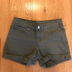 Levi’s green jean shorts size 27!